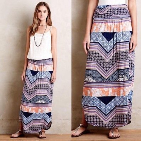 Anthropologie Dresses & Skirts - Anthropologie Maeve multi-pattern maxi skirt